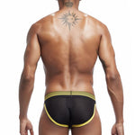 Men's Color Fabric Elastic Waistband Bikini