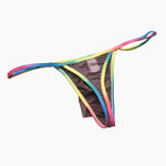 3 Pack Men's Ultra-Thin Sexy Smooth Breathable Contrast Waistband Strings