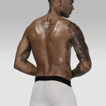 2 Pack Men's Sexy Transparent Seamless Mesh Solid Color Breathable Trunks & Bikini