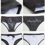 Men's Seamless Comfort Low-Rise Fashionable Graphic Swim Briefs
