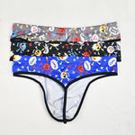 3 Pack Men's Skull Print Thong - Edgy & Sexy