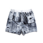 Men’s Striped Print Drawstring Board Shorts