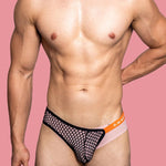 2 Pack Men's Low Waist Sexy Mesh Breathable Sports Transparent Briefs