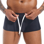 Men’s U Convex Pouch Swim Trunks with Drawstring