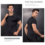 Men's Full Coverage Mesh Panel Quick-Dry Fabric Odor-Control Tops & Tights