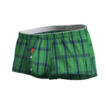 2 Pack Men's Cotton Plaid Boxers with 3D U-Pouch and Button Fly
