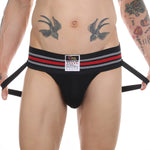 2 Pack Men's Supportive Fit Comfy Waistband Anti-Chafing Stretch Jockstrap
