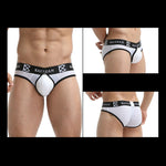 2 Pack Men's Sexy Mesh Front Opening Sponge Coaster Briefs