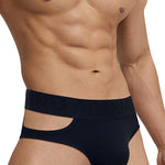 Men’s Ribbed Cutout Stretch Cotton Briefs