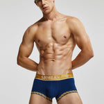 2 Pack Men's U-Pouch Solid Cotton Trunks
