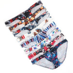 4 Pack Men's Low-Rise Printed U-Pouch Mesh for Breathability Briefs
