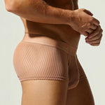 3 Pack Men's Striped Mesh Trunks with Comfort Pouch