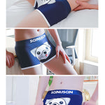 3 Pack Men's Comfortable Cotton Printed Mid-Rise Anti-Chafing Trunks