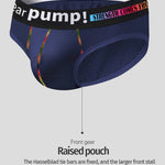 Men's Mesh Briefs With Colorful Spliced Lines