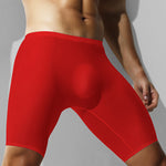 3 Pack Men's Breathable Seamless Mid-Length Boxer Briefs