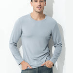 Men's Double-sided Modal Long-sleeved Solid Color T-shirt