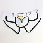 Zipper Belt Printed Cotton Pouch Briefs