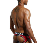 2 Pack Men's Workout Ready Color-Block Sporty Cut Odor-Control Jockstraps