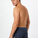 4 Pack Men's Ultra-Soft Breathable Cotton Striped Design Comfort Trunks & Boxers Briefs