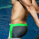 Men's Trendy Color-Block Beach Swim Shorts & Trunks