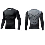 Mens Super Elastic Sport Gym Quick-drying Tops