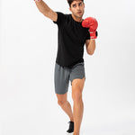Men's Comfortable Round Collar Breathable Fitness Short Sleeve