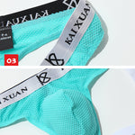 3 Pack Men's Mesh Thong with Stretch & Breathable 3D Support Pouch