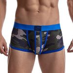 2 Pack Men's Camouflage Print Mesh Supportive Fit Touch-Free Soft-Touch Trunks