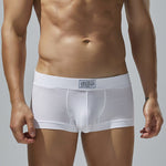 2 Pack Men's Low-Rise Solid Breathable Cotton Trunks