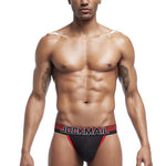 Men's Color Fabric Elastic Waistband Bikini