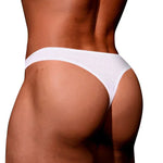 2-pack Men's Ribbed Low-rise Solid Color Thong