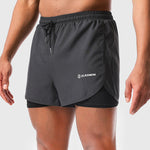 Men's Quick Dry Double Layer Mesh Breathable UPF Drawstring Swimming Boxers