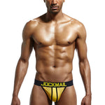 2 Pack Men's Supportive U-Pouch Day-Long Comfort Chafe-Free Design Jockstraps