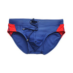 Men's Seamless Comfort Color-Blocked Quick-Dry Swim Briefs
