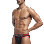 Men's Color Fabric Elastic Waistband Bikini