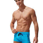 Men's Zippered Pocket Design Moisture-Wicking Swim Shorts & Trunks