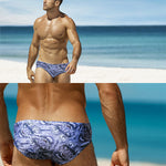 Men's Low-Rise Stylish Print Swim Briefs