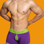 2 Pack Men's Mesh Transparent Open-Cut Cotton Mesh Trunks