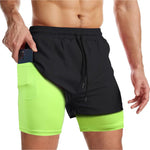Men's Quick-Dry Digital Print Double-Layer Board Shorts