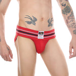2 Pack Men's Supportive Fit Comfy Waistband Anti-Chafing Stretch Jockstrap