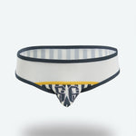 Men's Spliced Striped Mesh Pouch Briefs