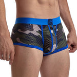 2 Pack Men's Camouflage Print Mesh Supportive Fit Touch-Free Soft-Touch Trunks