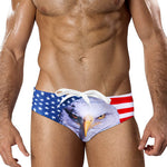 Men's Low-Rise Stylish Animal Print Swim Briefs