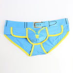 Zipper Belt Printed Cotton Pouch Briefs
