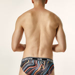 Men's Colorful Texture Low-Rise Briefs