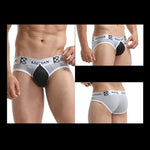 2 Pack Men's Sexy Mesh Front Opening Sponge Coaster Briefs