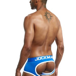 2 Pack Men's Breathable Cotton Skin-Friendly Sexy Low-Rise & Revealing Jockstraps