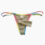 3 Pack Men's Ultra-Thin Sexy Smooth Breathable Contrast Waistband Strings