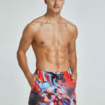 Men's Vibrant Graphic Odor-Control Comfy Waistband Casual Board Shorts