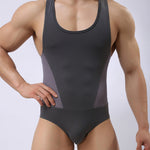 Men's Breathable Mesh Wrestling Bodysuit
